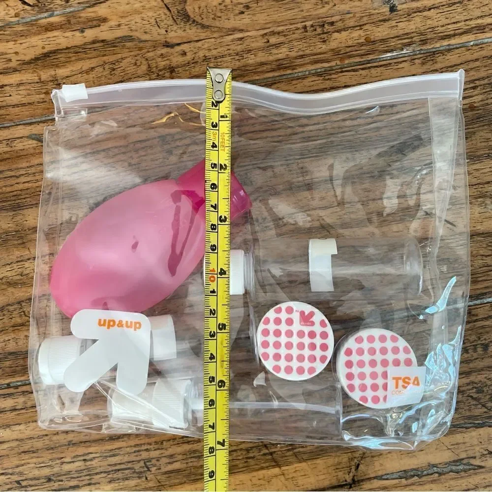 Up & Up Bag of Travel Size Containers Clear Hand Luggage NWOT